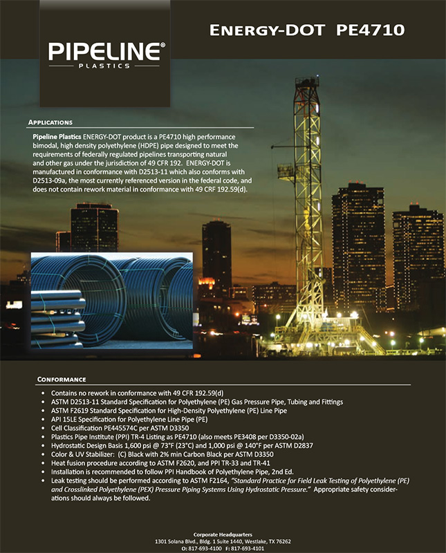 Oil & Gas Distribution Pipeline Plastics